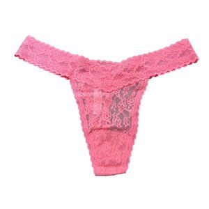 Women's NWT Victoria's Secret Bright Pink Leopard Thong‎ Size Large